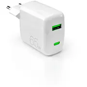 Puro 65W Gan Usb-A Usb-C tīkla lādētājs  balts Pufcmtcusbac65Wgwhi 8018417440908 85044030