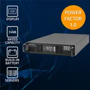 Qoltec 52287 Online Ups for Rack  3Kva 3000W Power factor 1.0 Battery 6X12V/7Ah Ups-Onr-3000-1.0-Q 310000199004
