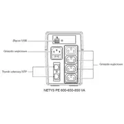 Ups Netys Pe 650Va/360W 230V/Avr/4Xiec,Usb,Led  Npe-0650 8027122515153 Ausocl1Tnpe0650