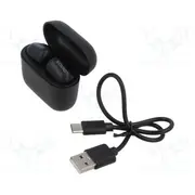 Wireless headphones with microphone black Usb C Led  Savsltws-09 Tws-09