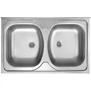 2-Bowl steel sink - overlay  Zm5 020N 5907650846482 Wlononwcr1481