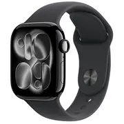 Apple Watch Series 11 Gps 42Mm Jet Black Aluminium Case with Sport Band - M/L  Mequ4Zr/A 0195950619034 Wlononwcrot29