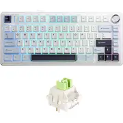 Aula F75 Ru / En Izkārtojums Spēļu mehāniskā tastatūra Light Blue  White Black purple Reaper switch F75-Wrs 6948391209241