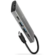 Axagon Hmc-5G21 2X Usb-A  Usb-C Hdmi 4K/30Hz, 3.2 Gen 2 10Gbps hub, Pd 60W, 13Cm cable