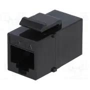 Coupler socket Pin 8 Cat 6A Keystone,Unshielded 8P8C black  Log-Nk4014 Nk4014