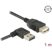 Delock Extension cable Easy-Usb 2.0 Type-A male angled left / right Gt Usb female 1 m  83551 4043619835515