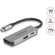 Delock Usb Type-CTrade Adapter to Hdmi 4K 60 Hz with Type-A and Pd 95 W  61063 4043619610631