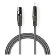 Kabelis Nedis Xlr M - 3.5Mm 1.5M  Coth15300Gy15 5412810295821