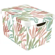 Kaste ar vāku Deco Stockholm L 39,5X29,5X23,5Cm Modern Leaves  0804711M83 3253924833606