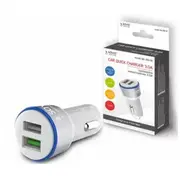 Lādētājs Savio Car Quick Charge Charger Led Diode White  Sa-06/W