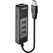 Lindy Usb 3.0 Hub Amp Gigabit Ethernet Converter  43176 4002888431767