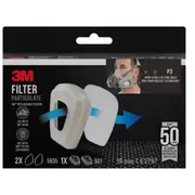 Particulate Filter 5935 2Pcs, P3  Holder 501 1 pair, 3M 71003301343M 05902658103162
