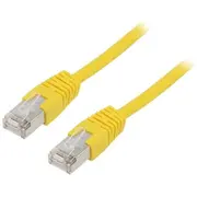 Patch cord F/Utp Cat 5E Rj45 plug,both sides stranded Cca  Pp22-0.5M/Y