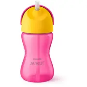 Philips Avent Krūzīte ar elastīgu salmiņu, 300 ml, 12M, rozā Scf798/02  8710103781998