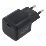 Power supply switching mains,plug-in 5Vdc, 45W 82.3 black  Zsi-65331 65331