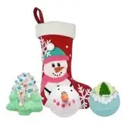 Bomb Cosmetics Snowlady Christmas Stocking Set of 3 Bath Bombs Gift in Red  5037028277072 33073000