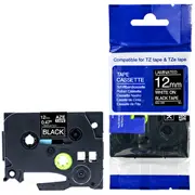 Tz2-335 uzlīmju lente balts uz melna 12Mm Analogs tze335  6936035900128