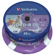 Verbatim 25XdvdR Dl 8,5 Gb 8X Sp  43667 0023942436676 Wlononwcrddzh