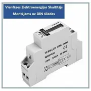 Vienfāzes elektroenerģijas skaitītājs Probase 0.25-50A, 230/240V, 1Xdin  1F-Es-Lcd 3100000003036