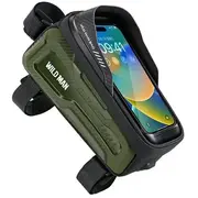 Wildman traveling bag for bike frame with zipper 1L 4 - 7 M20 green  5903396396717 42029298