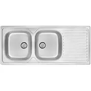 2-Bowl steel sink with drainer  Zeu 3210 5908212005606 Wlononwcr1511