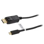 Adapter Displayport plug,USB C plug 1.8M black  Ua0335