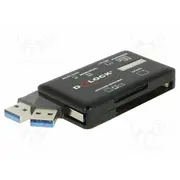 Card reader memory Cf,M2,Microsd,Mmc,Ms,Sd,Usb A plug,xD  Delock-91758 91758