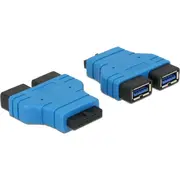 Delock Adapter Usb 3.0 pin header female Gt 2 x Type-A Ndash parallel  65670 4043619656707