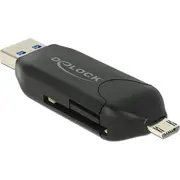 Delock Card Reader Micro Usb Otg / 5 Gbps Type-A for Sd Mmc  91734 4043619917341