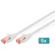Digitus Cat 6 S/Ftp patch cable, 5 pieces  Dk-1644-100-Wh-5 4016032442394 Wlononwcrpoa8