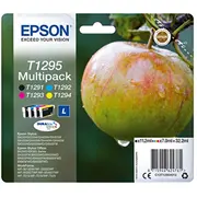 Epson Apple T1295 tintes kārtridžs 1 pcs Oriģināls Melns, Tirkīzzils, Fuksīns, Dzeltens  C13T12954012 8715946624761