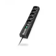 Ever Classic Black 5 Ac outlets 250 V 1.5 m  T/Lz09-Cla015/0000 5907683604592 Zasevelis0046