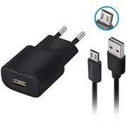 Forever Tc-01 tīkla lādētājs  10W Usb-A Micro Usb vads komplektā melns Gsm032675 5900495623294 85044030