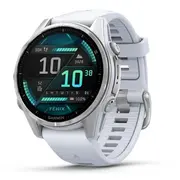 Garmin Fenix 8 Smart Watch 43 mm Amoled Silver with Whitestone silicone band  010-02903-00 753759337971