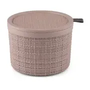 Groziņš ar vāciņu Jute apaļš 2L Oslash17X13Cm rozā  0801903204 3253924841465