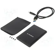 Hard discs housing 2,5 Usb 3.1 Gen 1 aluminium black  Ee2-U3S-6