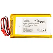 Lithium Polymer Battery Akyga Aky0580 Lp805080 Li-Po 3.7V 4000Mah Pcm Jst 2.54 2-Pin Connector 150Mm  Eacuxxxaky-08807 5906574243650 85061011