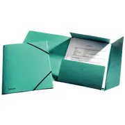 Mape ar gumiju Esselte 3 iekšējiem atlokiem, A4 formāts, zaļa  150-00476 5411313894647