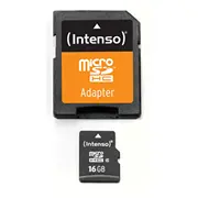 Intenso 3403470 memory card 16 Gb Microsdhc Class 4 with Sd Adapter  4034303013678