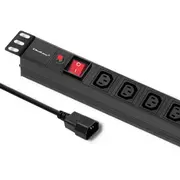 Qoltec 53998 Power strip for Rack 19  1U 10A Pdu 8Xiec C13 2M 5901878539980 Lipqocrak0006
