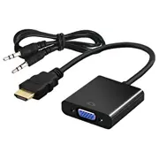 Savio Hdmi adapteris - D-Sub Vga  Jack 3,5 mm Hdmi, stereo savienojums x2, 0,2 m, melns Cl-23/B 5901986044239