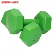 Sportvida 2In1 Gym un Fitnesa Komforta Hexo formas Hantenes komplekts 2  2Kg Zaļa Sv-Hk0218 5903133415886