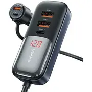 Usams C40 Cc213Cc01 automašīnas lādētājs  165W Pd, Qc Usb-C, Usb-A melns 6958444908397 85044030