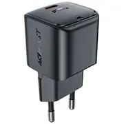 Acefast A77 tīkla lādētājs  30W Pd, Gan Usb-C melns 6974316282662 85044030