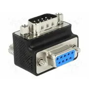 Adapter D-Sub 9Pin socket 90 up/down,D-Sub plug black  Delock-65593 65593