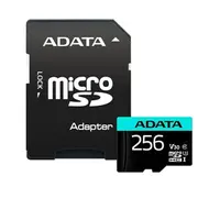 Adata  Premier Pro Uhs-I U3 256 Gb micro Sdxc Flash memory class 10 with Adapter Ausdx256Gui3V30Sa2-Ra1 4710273771342 Sfadamd256U1C11