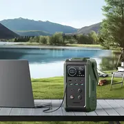 Ārējais akumulators Joyroom Jr-Pbf10 75000Mah 100W 3X Usb-C Usb-A ar salokāmu lukturīti un rokturi - zaļš  6956116712662 85076000
