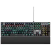 Aula F2058 Krgd Mehānisko Pogu Spēļu klaviatūra Usb Vads 1.6M 108 macro pogas En / Rus Rgb Led Pelēka  6948391221762