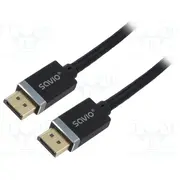 Cable Displayport plug,both sides textile 1.4  Savkabelcl-176 Cl-176