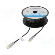 Cable Hdmi plug,both sides Pvc Len 20M black Core Cu 18Gbps  Ca-Hdmi20Fb-0200Bk Ca-Hdmi-20Fb-0200-Bk